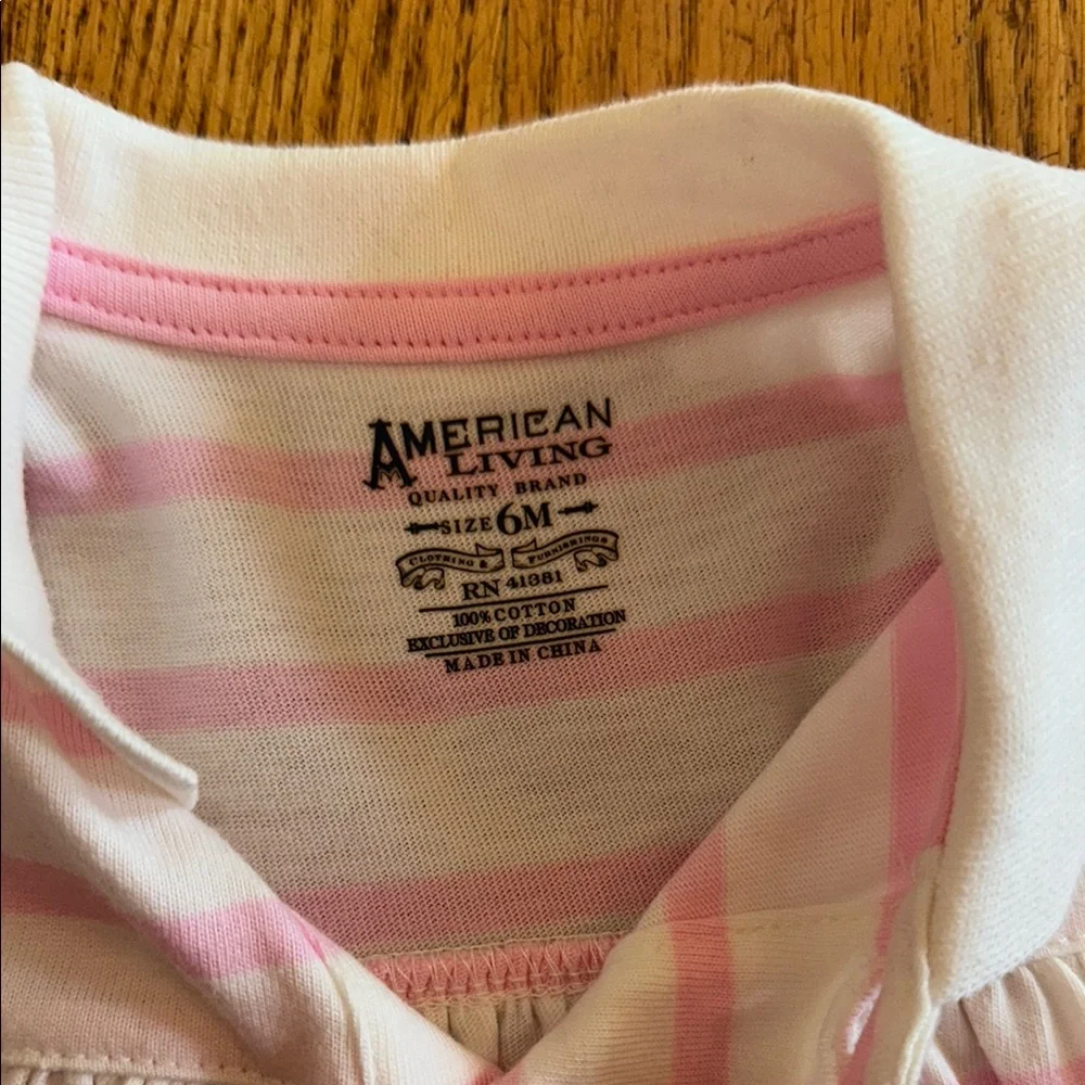 American Living Pink and White Kids Matching Set - Picture 2 of 6